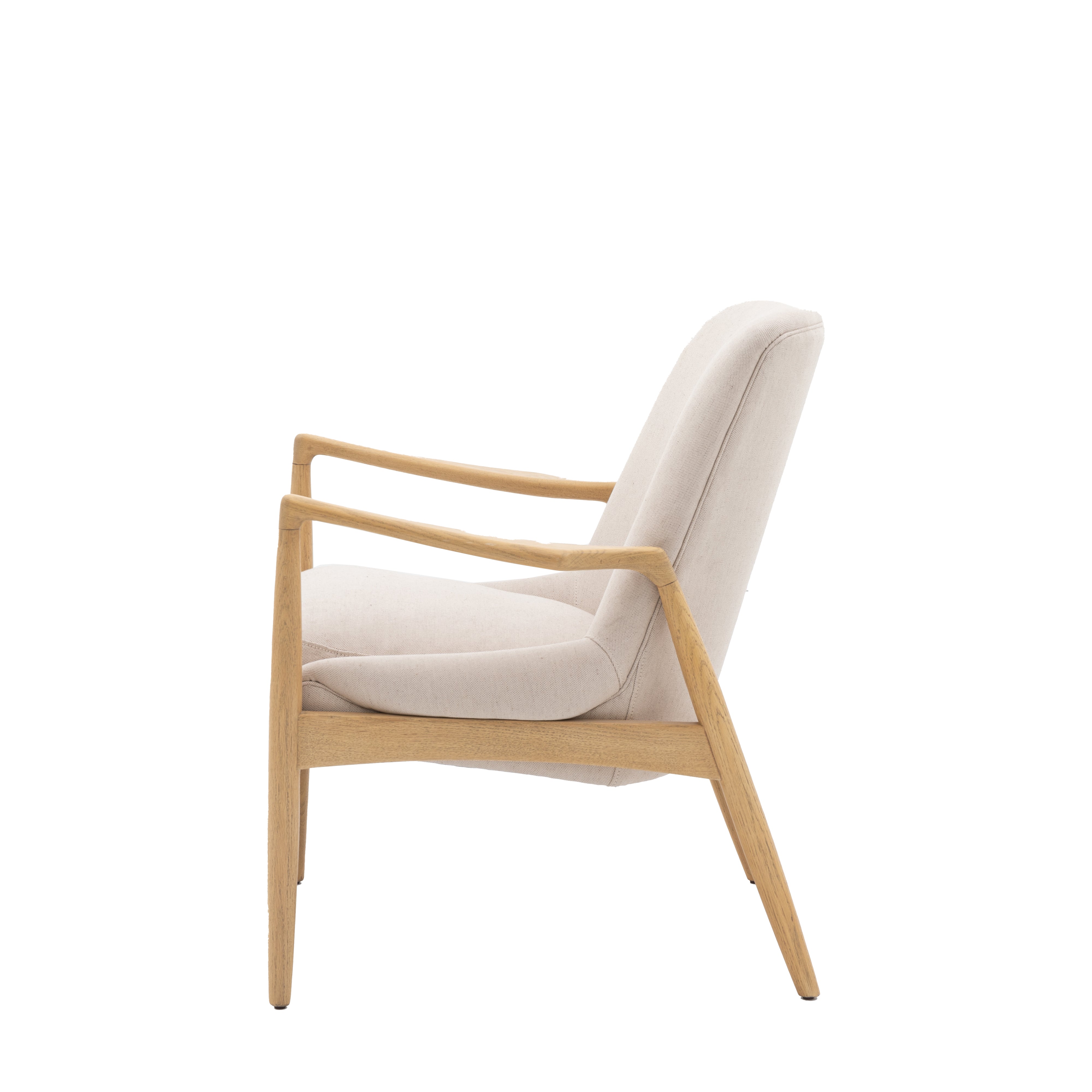 Brianna Natural Linen & Oak Wood Armchair